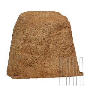Sunnydaze Outdoor Polyresin Landscape Rock Septic Cover with Stakes - 1 of 4