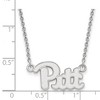 Black Bow Jewelry 14k White Gold Pittsburgh Panthers NCAA Necklace 18 Inch - 3 of 4