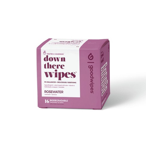 Goodwipes Flushable Down There Rosewater Cleansing Wipes - image 1 of 4