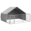 vidaXL Outdoor Dog Kennel Galvanized steel Large Durable - 2 of 4