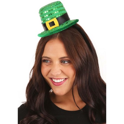 Halloweencostumes.com Mini Sequin Leprechaun Hat Headband, Green : Target