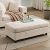 Hrinhom 43"W Corduroy Sofa Bed,Chaise Lounge Chair with Storage Ottoman +3 Pillows - 3 of 4