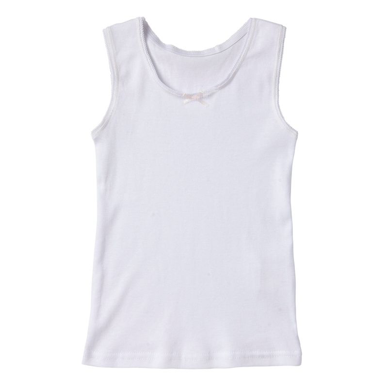 Sportoli Girls Ultra Soft 100% Cotton Tagless Tank Undershirts 4-Pack, 5 of 7