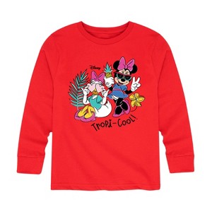 Boys' - Disney - Minnie and Daisy Tropicool Design Long Sleeve Graphic T-Shirt - 1 of 4