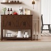 COZONY 47.2"  Sideboard Buffet Cabinet with Storage, Entryway Table with Drawers, Barn Doors & Shelves, Modern Narrow Buffet for Dining Room - 4 of 4