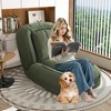 Jump Into Fun Upholstered Human Dog Bed, Foldable Sofa Bed For Adults & Pets With 5 Adjustable Positions 2 Pillows For Bedroom & Living Room - 2 of 4