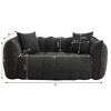 NicBex Fluffy Chenille Bean Bag Loveseat with 2 Pillows,High Resilience Foam Filled Recliner Sofa Beanbag for Adults,Cozy Lazy Chair for 2 - 3 of 4