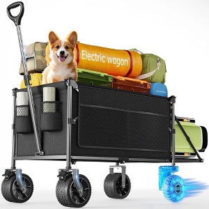 MASTGOAL Electric Utility Wagon, 300W Motor,Foldable Cart with All Terrain Wheel for Camping/Gardening/Shopping - 1 of 4