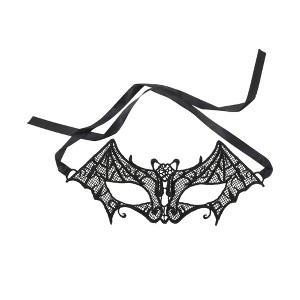 Unique Bargains Lace Half Face Party Mask Black 1 Pc - 1 of 4