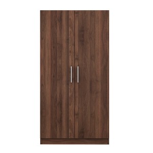 TIRAMISUBEST 2-Door Mobile Wardrobe with Mirror, Locking Wheels & 3 Adjustable Shelves? - 1 of 4
