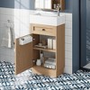 Whisen 18.5" Bathroom Vanity with Reversible Resin Sink, MDF Cabinet, Adjustable Shelf & Zinc Alloy Handles - 2 of 4