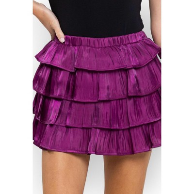 Women's Sweetly Gameday Ruffled Mini Skirt - TCEC
