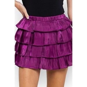 Women's Sweetly Gameday Ruffled Mini Skirt - TCEC - 1 of 4