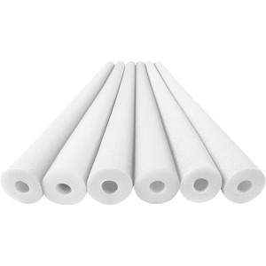 Play22usa Pool Noodles Foam 6 Pack – Large White Foam Noodle Tubes, Bulk Swim Noodles, Multi-Purpose Float, Exercise & Craft Aid - 1 of 4