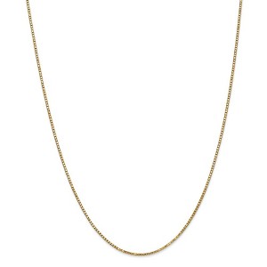 Black Bow Jewelry 1.3mm 14k Yellow Gold Solid Box Chain Necklace - 1 of 4
