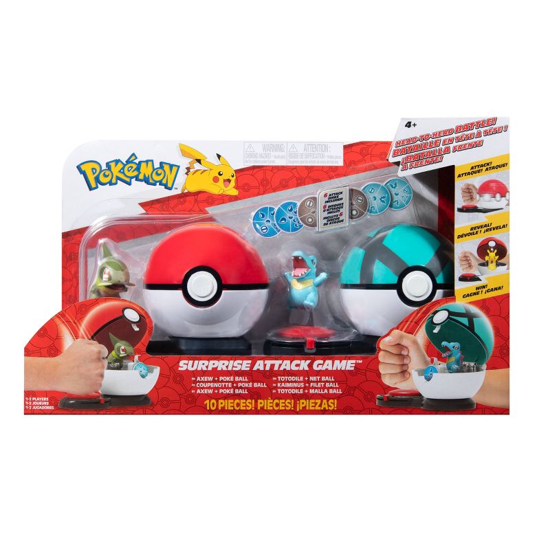 Pok&#233;mon Axew with Pok&#233; Ball vs Totodile with Net Ball Surprise Attack Game, 3 of 13