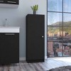 NicBex Storage Buffet Cabinet 47" Freestanding Kitchen Pantry Sideboard Cabinet with 1 Door Cabinet, 4 Interior Shelves for Dining Room - 2 of 4