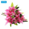 Unique Bargains Home Decor Lily Fake Artificial Flowers in Vase for Centerpiece Table - 3 of 4