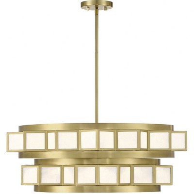 Gideon Warm Brass 6-Light Drum Chandelier