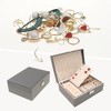 Unique Bargains PU Leather 2 Layer Jewelry Box with Drawer - 2 of 4