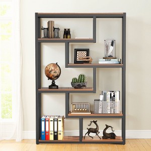 Kumasinova 6-Tier Bookshelf,Freestanding 69 Inch Bookcase with Staggered Shelves for Living Room,Bedroom,Office,Kitchen,Bathroom - 1 of 4