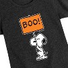 Girls' - Peanuts - Snoopy Boo Sign Fitted Short Sleeve Graphic T-Shirt - 2 of 4