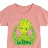 Girls' - Marvel - Groot Go Green St. Patricks Day Fitted Short Sleeve Graphic T-Shirt - 2 of 4
