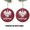 University of Chicago Primary Logo Porcelain Holiday Christmas Tree Ornament - 2 of 4