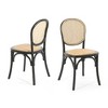 Lyngins Vintage Dining Chairs (Set of 2), Natural Rattan Armless Chair, Kitchen Chairs & Living Room Chair with Birch Wood Frame - 4 of 4