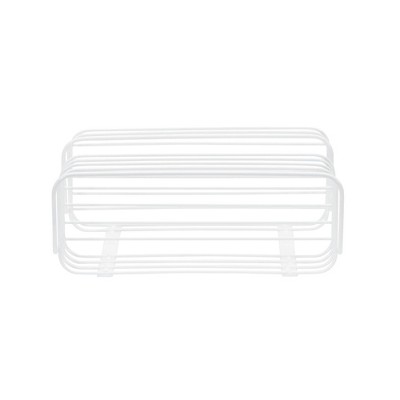 White 2-Tier Steel Wire Basket Door Mount Organizer