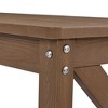 Arceso HDPS Outdoor Bench with Crossed Legs, Outdoor Benches Weatherproof 2-Person Backless, All-Weather Heavy-Duty Garden Bench, Lawn and Backyard - 4 of 4