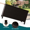80 Gallon Outdoor Rattan Deck Box with Wheels, Waterproof Wicker Storage Box for Patio Cushions, Garden Tools, Pool Accessories, Brown - 4 of 4