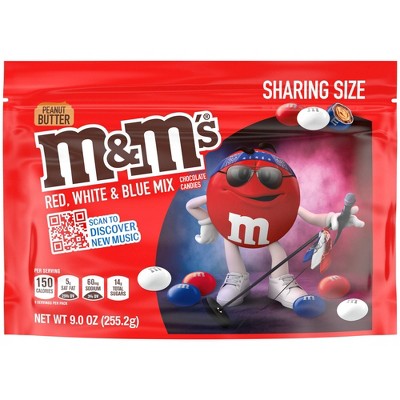 M&M'S Summer Peanut Chocolate Candy Red, White & Blue Assortment