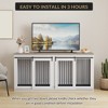 COZONY Large Dog Crate Furniture, Heavy-Duty Kennel with Divider, All-Steel Frame, Farmhouse End Table for Large Breeds - 4 of 4
