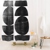 Deny Designs Mid Century Modern Circles Shower Curtain Black/White : Microfiber, Machine Washable, Non-Slip Backing - 2 of 3