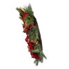 Kurt Adler 24-inch Unlit Gold and Red Poinsettia Wreath - image 2 of 4