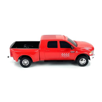 Red Plastic Ram 3500 Mega Cab Dually Toy Truck
