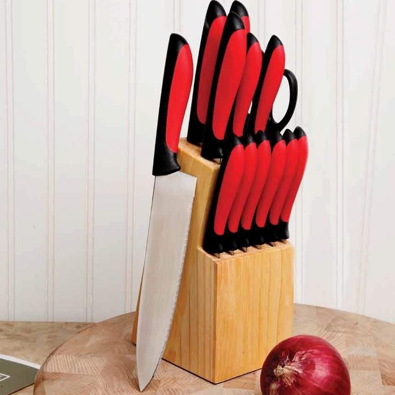 MegaChef 14 Piece Cutlery Set in Red, 3 of 5