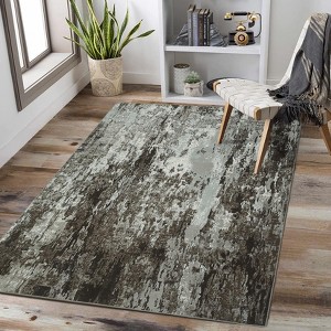 Abstract Area Rug for Bed Room, Washable Soft Non Slip, Extra Large Low Pile Stain Resistant Throw Carpet for Dining Room Table Office - 1 of 4