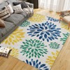 Coolmee Washable Area Rugs Non-Slip Modern Floral Indoor Rug Non-Shedding Soft Low Pile Carpet for Living Room Bedroom Home Office - 3 of 4