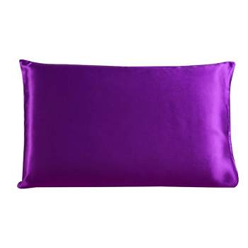 PiccoCasa 100% Silk Fabric Soft Smooth Washable Pillowcases 1 Pc