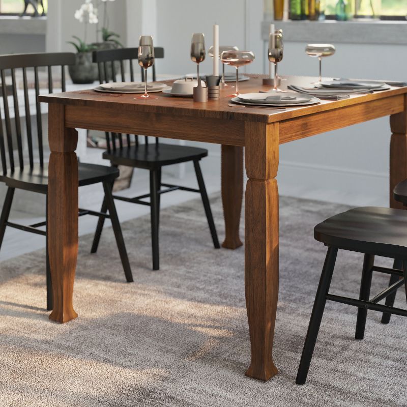 Emma and Oliver Wooden Dining Table with Turned Wooden Legs, 4 of 12
