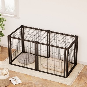 Okak 47.2/63IN Dog Crate with Top and Front Doors, Large Dog Cage with Strong Metal Wire, Dog Kennel for Indoor Small or Medium Dogs - 1 of 4