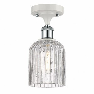Bridal Veil - 1 Light Semi-Flush Mount In Art Deco Style-10.25 Inches Tall and 5 Inches Wide - 1 of 1