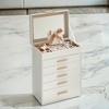 SONGMICS Jewelry Box with Glass Lid, 6-Layer Jewelry Organizer, 5 Drawers, for Sunglasses, Big Jewelry, Jewelry Storage - 2 of 4