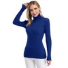 Whizmax Women Stretchable Mock Turtleneck Knit Long Sleeve Slim Fit Sweater - 3 of 4