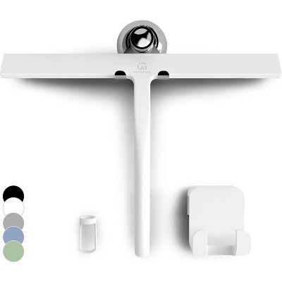 Shower Squeegee for Glass Doors, 11 Inch Silicone Window and Bathroom Cleaning Squeegee with Modern Design