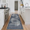 Machine Washable Area Rugs Modern Abstract Indoor Mat Non Shedding Neutral Throw Rugs Foldable Geometric Strip Thin Floor Cover for Living Room - 2 of 4