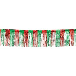 Red & Green Tinsel Fringe Garland : Target