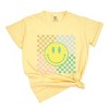Simply Sage Market Four Square Smiley Face Garment Dyed Tee - 2 of 4